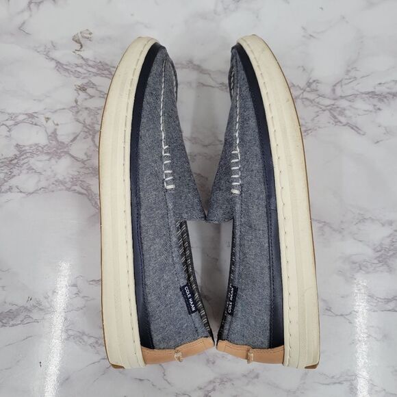 Cole Haan Cloudfeel Weekender Slip-On Canvas Sneakers Blue Chambray - Picture 7 of 9